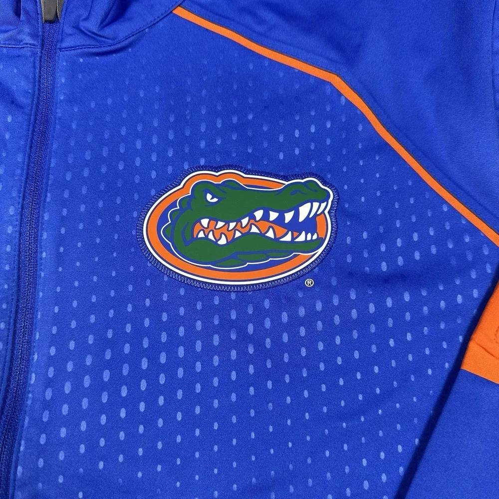 Nike Florida Gators 1/4 Zip Pullover Jacket Blue Orange NCAA Men's L Insulated